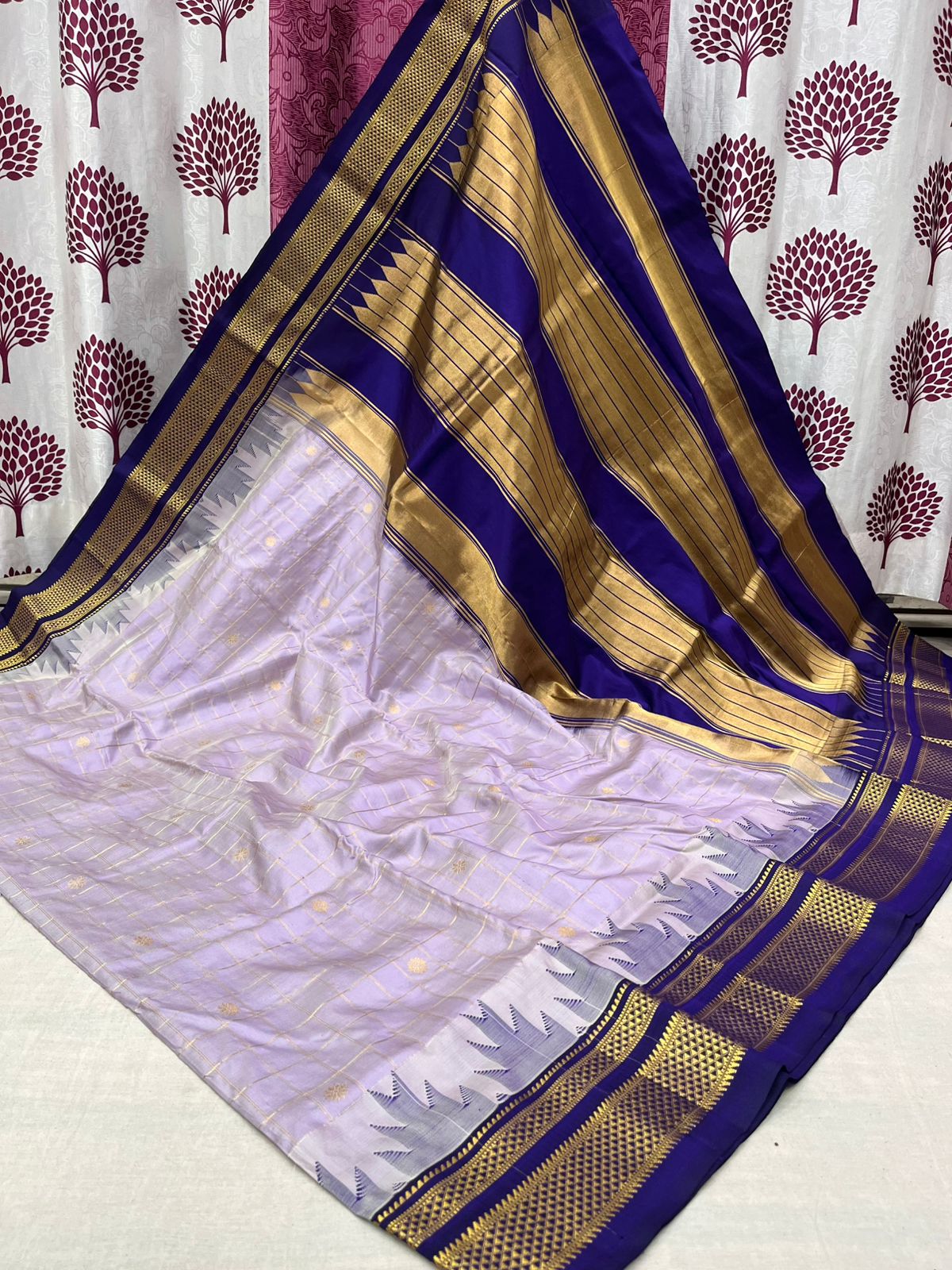 Pure Silk Checks Irkal Saree