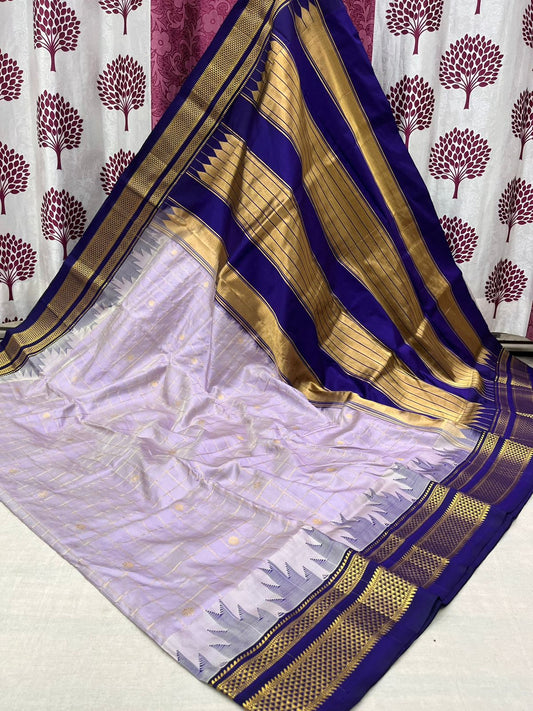 Pure Silk Checks Irkal Saree
