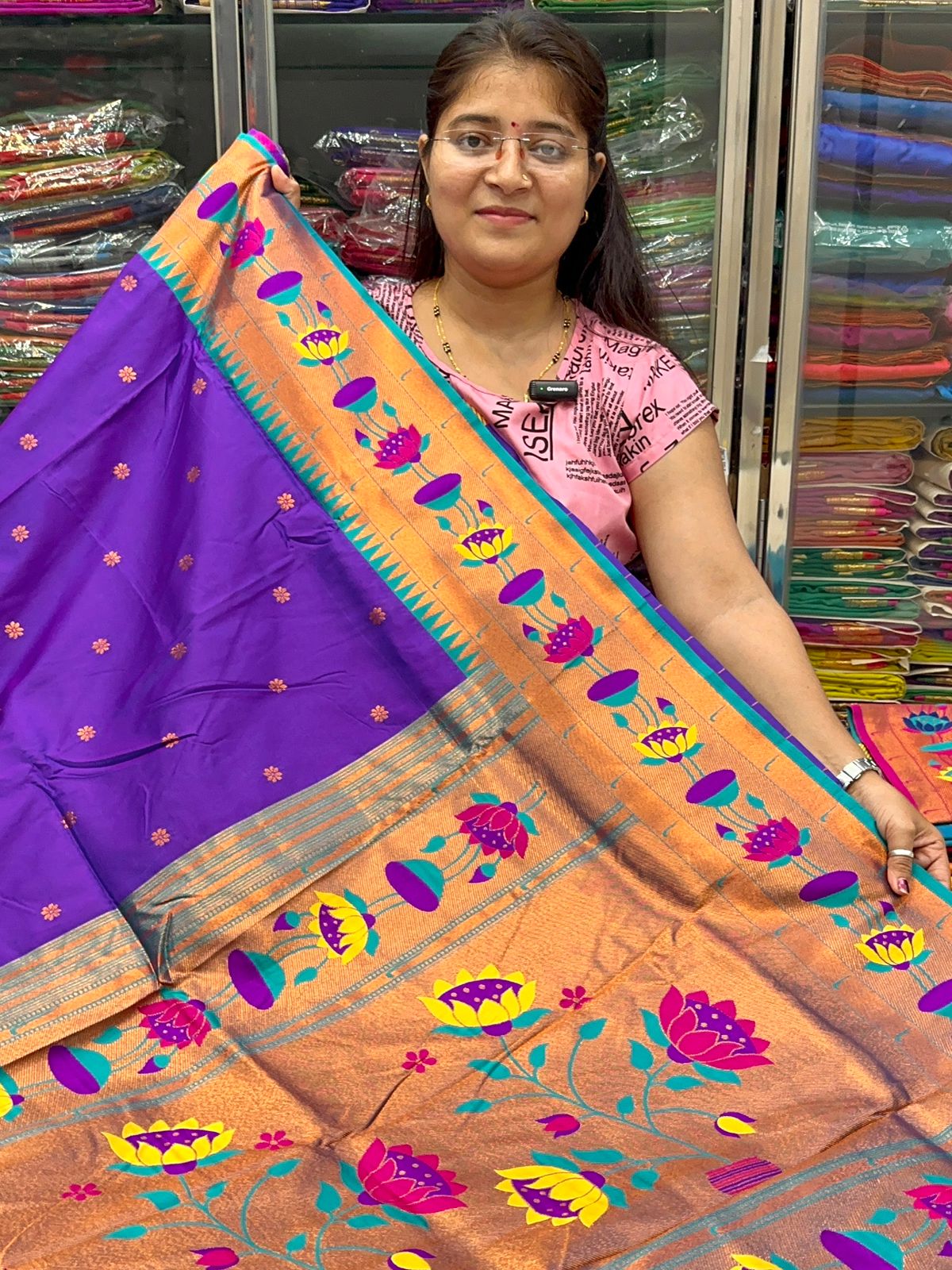 Lotus Soft Silk Paithani