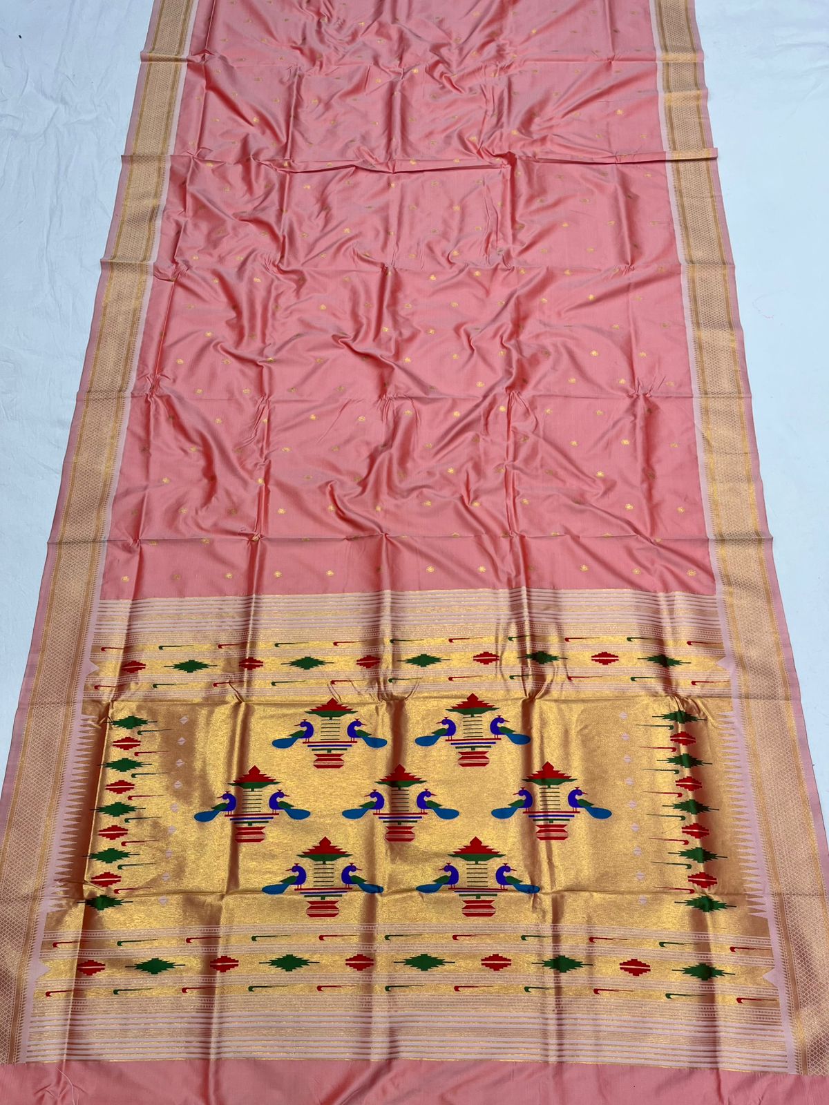 Double Pallu Saree Soft Silk