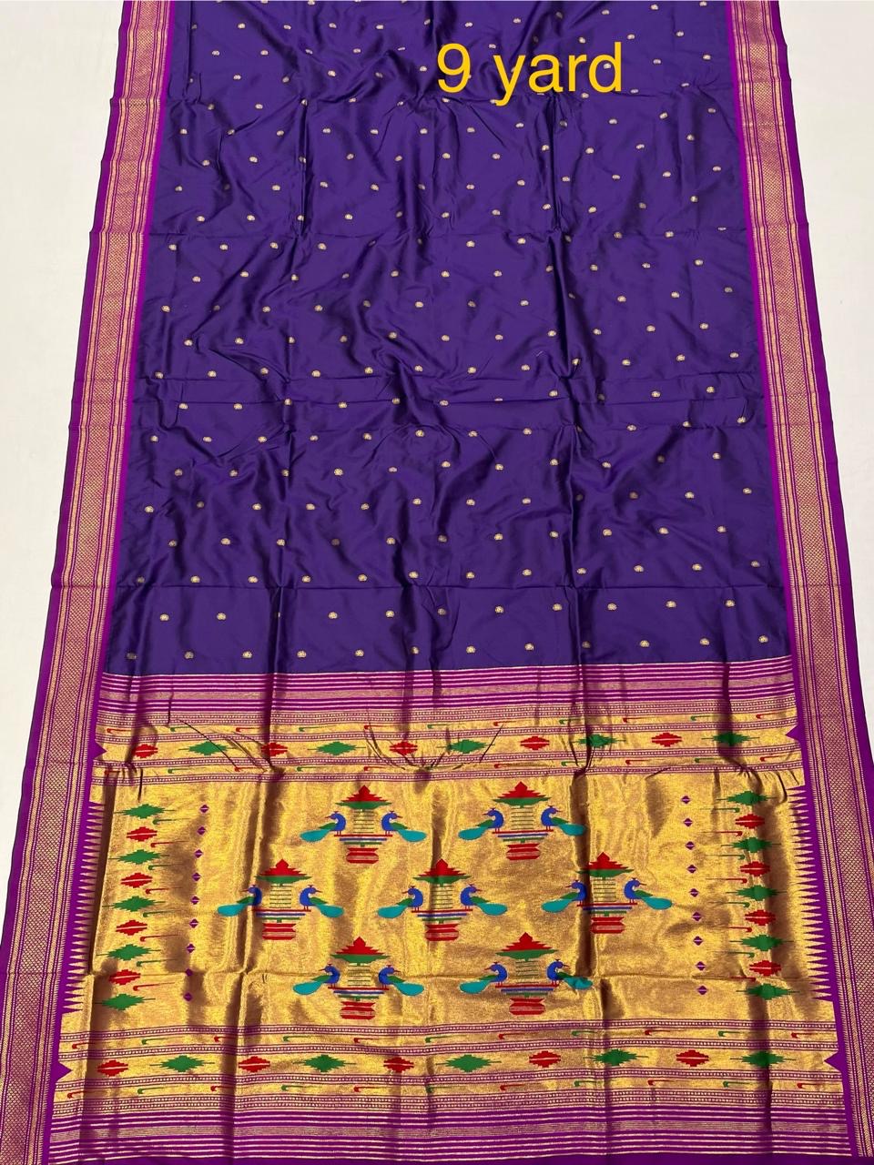 9 yard double pallu saree