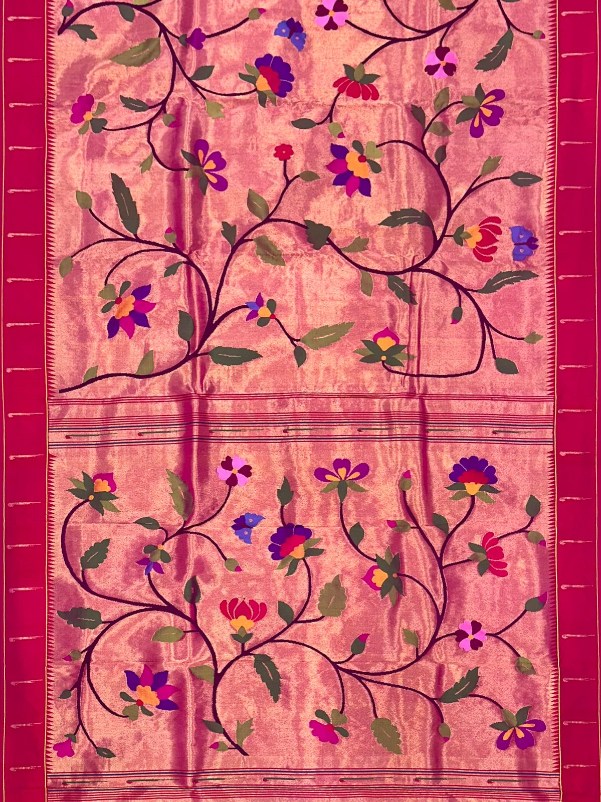 Paithani Tissue All Over Jaal Saree
