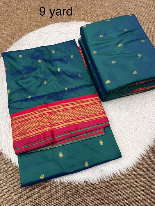 9 yard double pallu saree