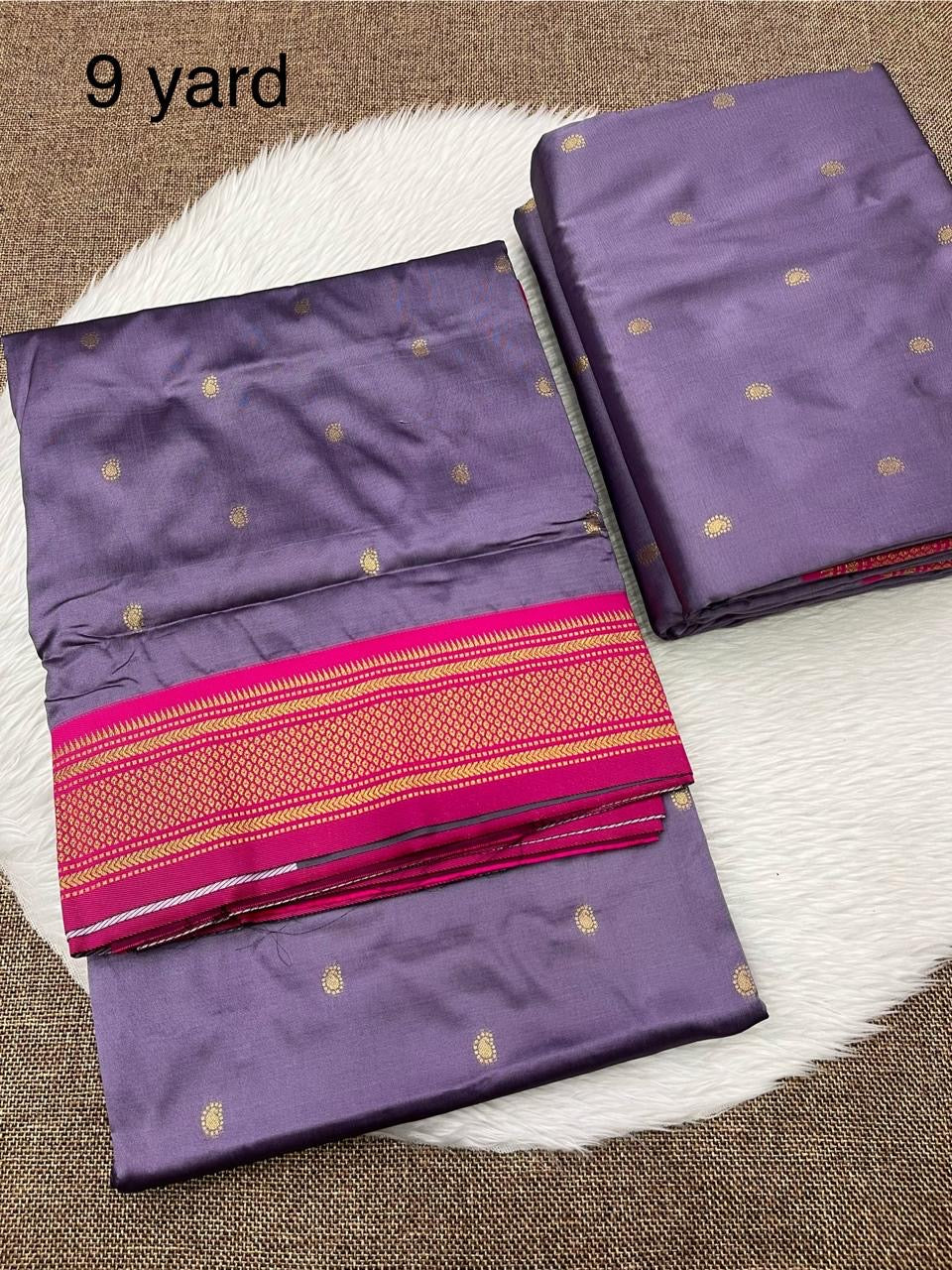 9 yard double pallu saree