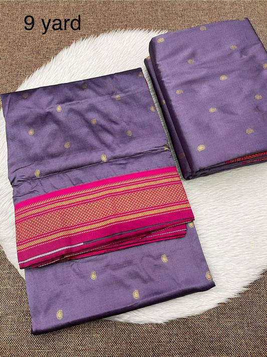 9 yard double pallu saree