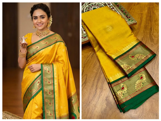 Peacock Paithani saree