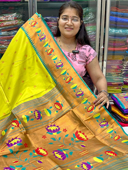 Lotus Soft Silk Paithani