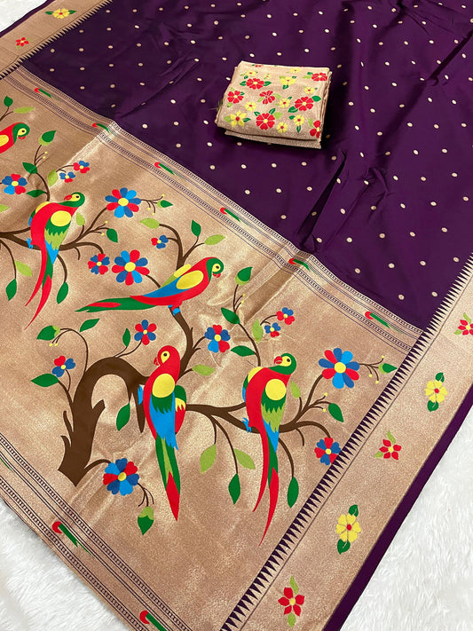 Kanchivaram Soft Silk Paithani Saree