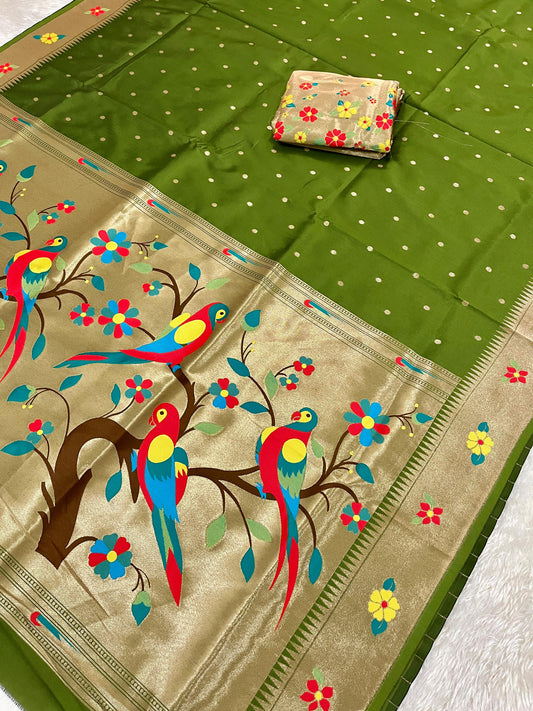 Kanchivaram Soft Silk Paithani Saree