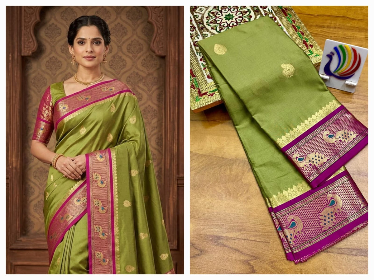 Peacock Paithani saree