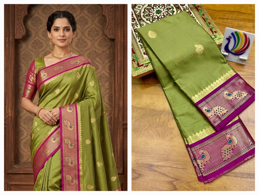 Peacock Paithani saree