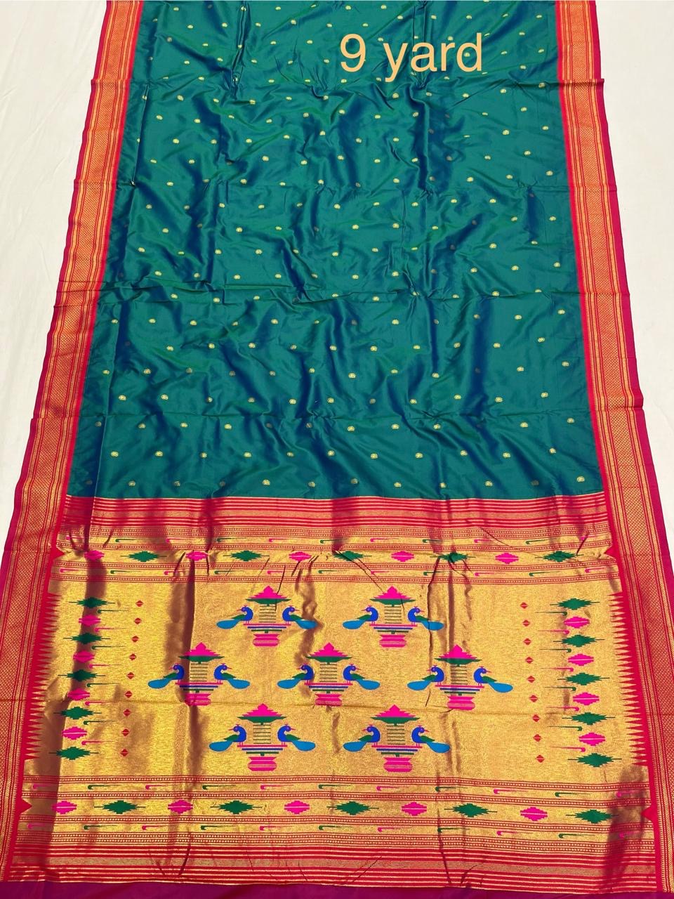 9 yard double pallu saree