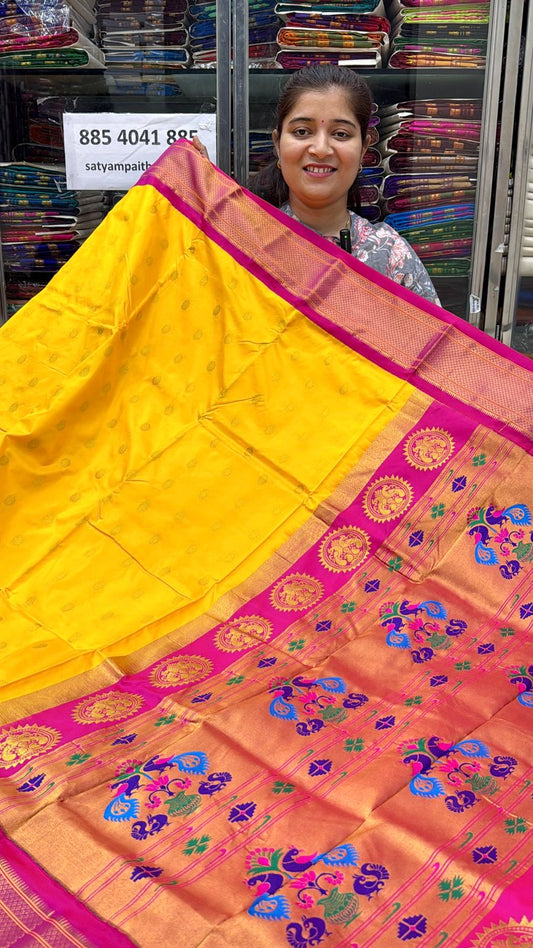 Pure Silk Kadiyal Border Paithani