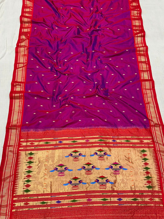 Handloom Double Pallu Paithani Saree
