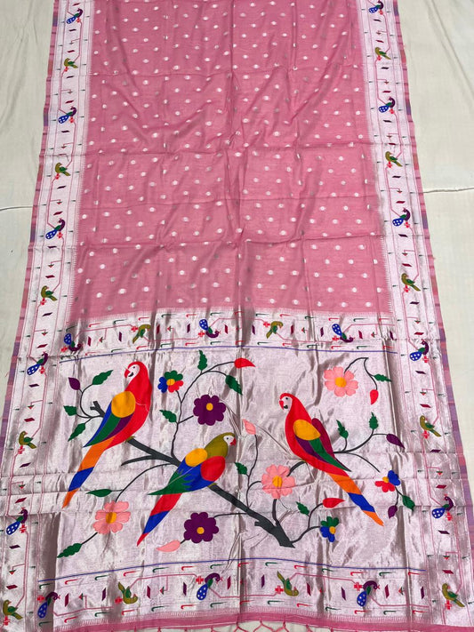 More Popat Cotton Paithani Saree