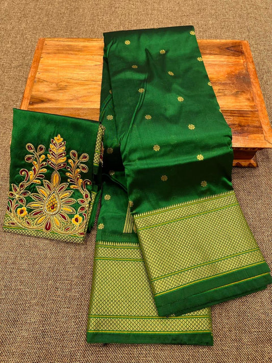 Kalanjali Paithani with Designer Blouse Pis