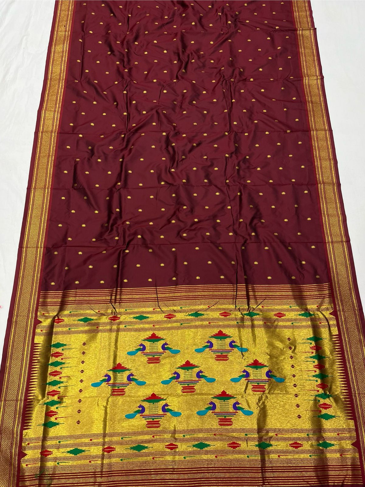 Double Pallu Saree Soft Silk