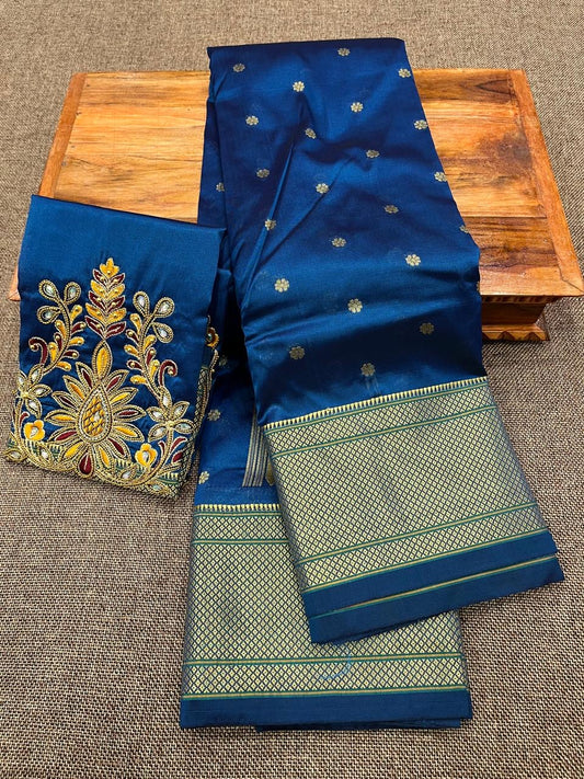 Kalanjali Paithani with Designer Blouse Pis