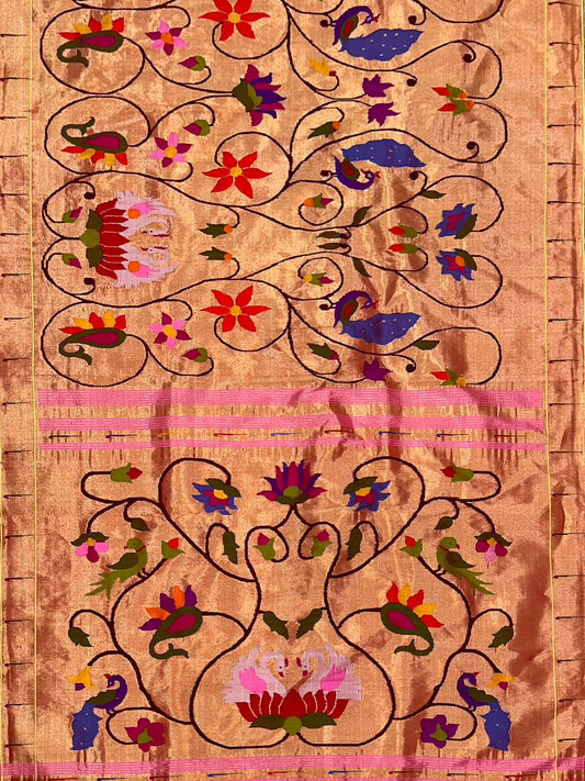 Paithani Tissue All Over Jaal Saree