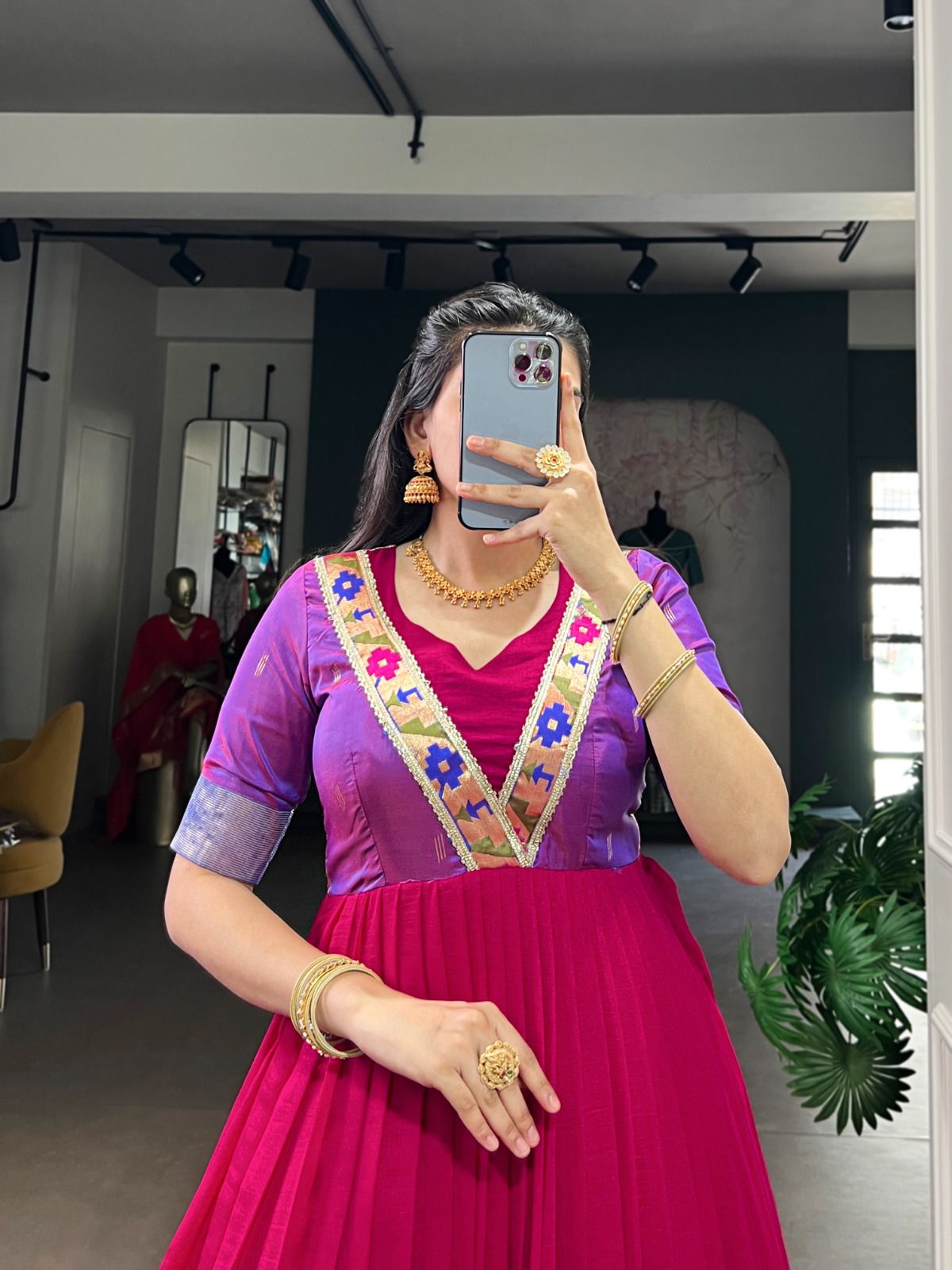 Paithani Long Dress