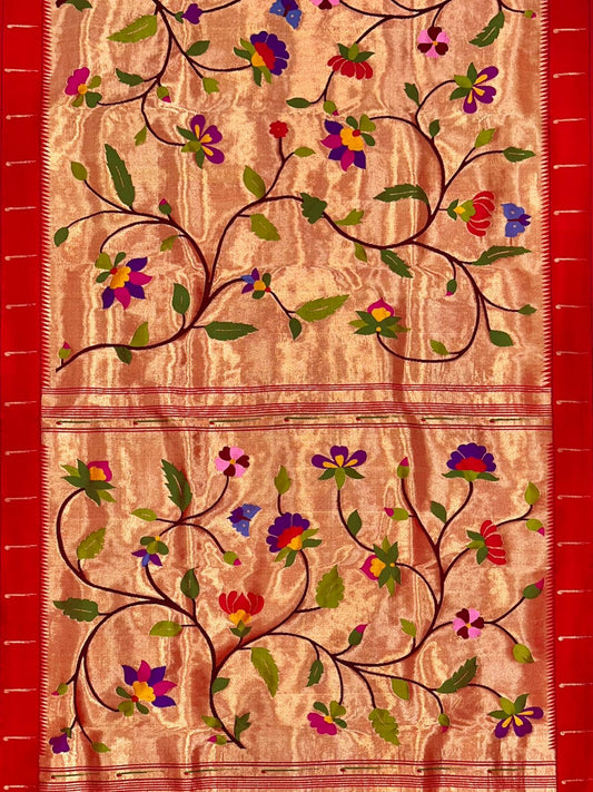 Paithani Tissue All Over Jaal Saree
