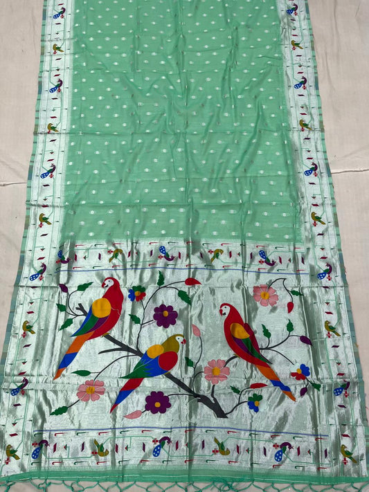 More Popat Cotton Paithani Saree