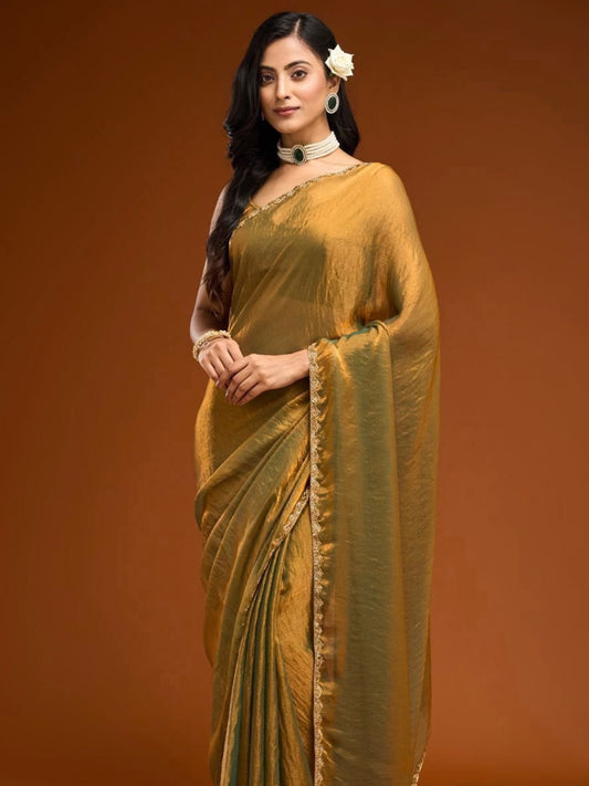 Golden Tissue Saree