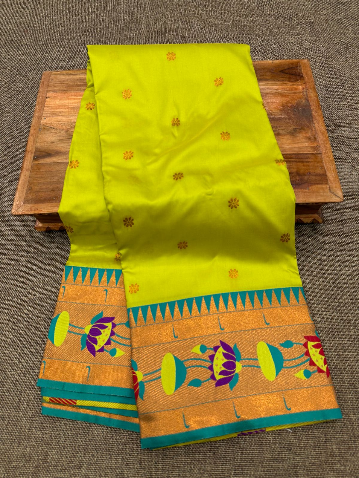 Lotus Soft Silk Paithani