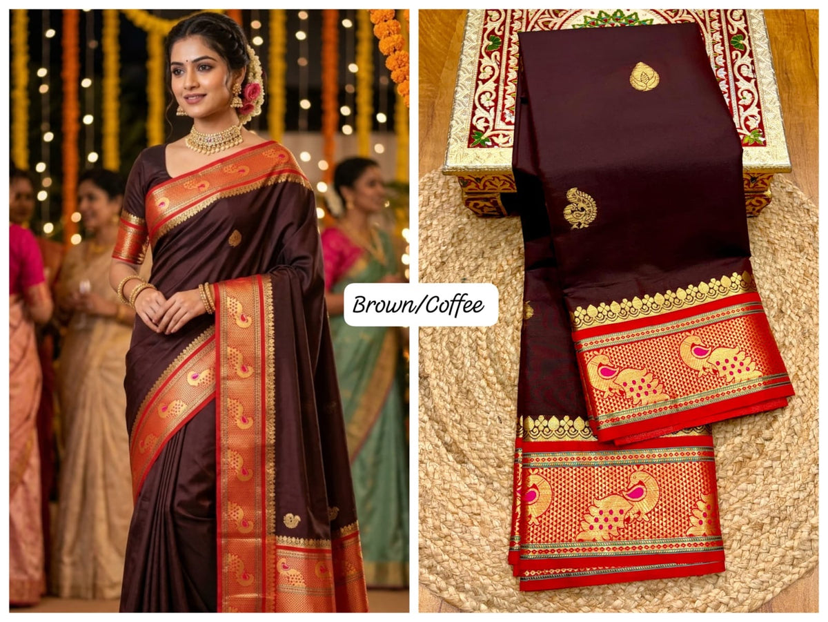 Peacock Paithani saree