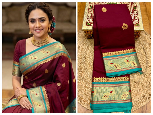 Peacock Paithani saree