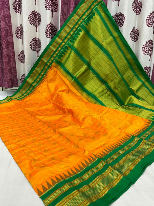 Pure Silk Checks Irkal Saree
