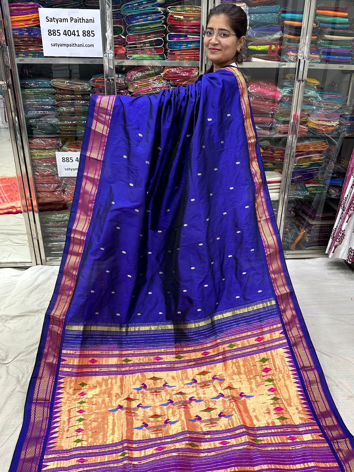 Handloom Double Pallu Paithani Saree