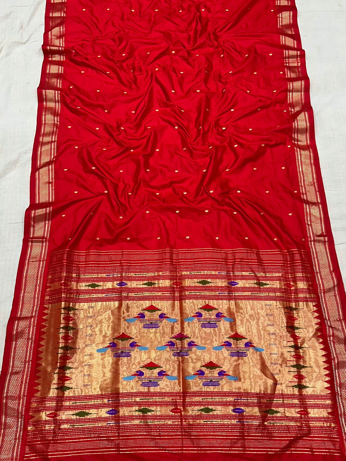 Handloom Double Pallu Paithani Saree