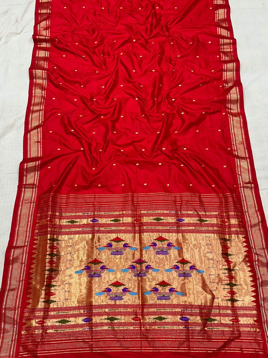 Handloom Double Pallu Paithani Saree