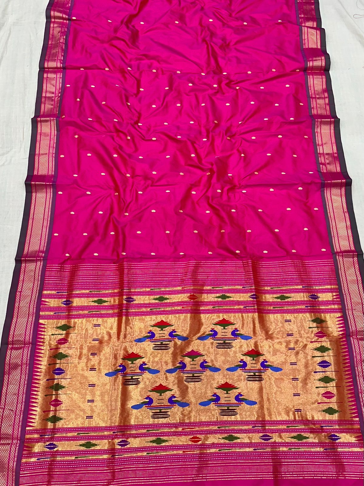 Handloom Double Pallu Paithani Saree