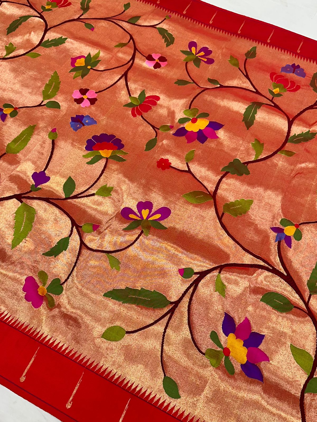 Paithani Tissue All Over Jaal Saree