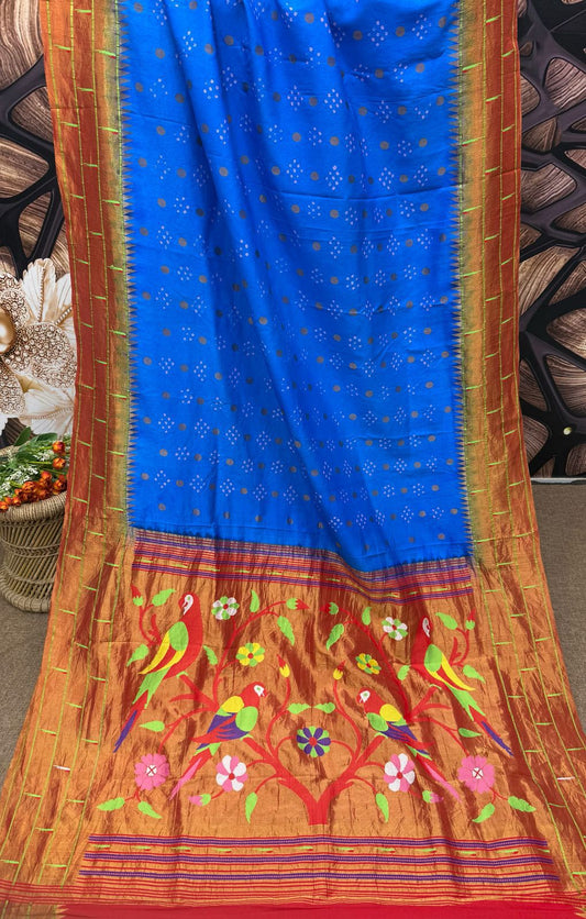 Bandhani Paithani Saree