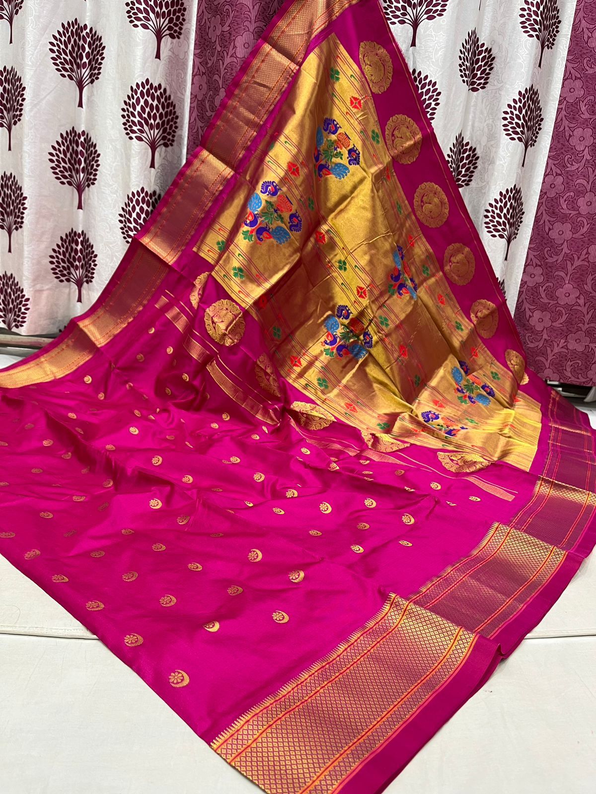Chandrakor Kalanjali Pure Silk Paithani Saree