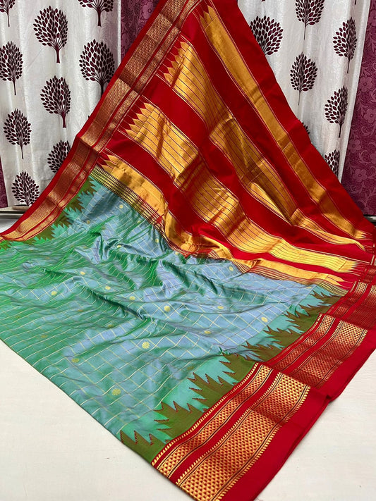 Pure Silk Checks Irkal Saree