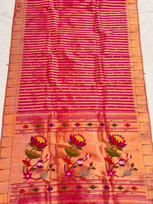 Handwoven Muniya Border Paithani Saree