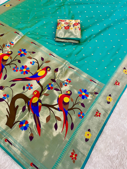 Kanchivaram Soft Silk Paithani Saree
