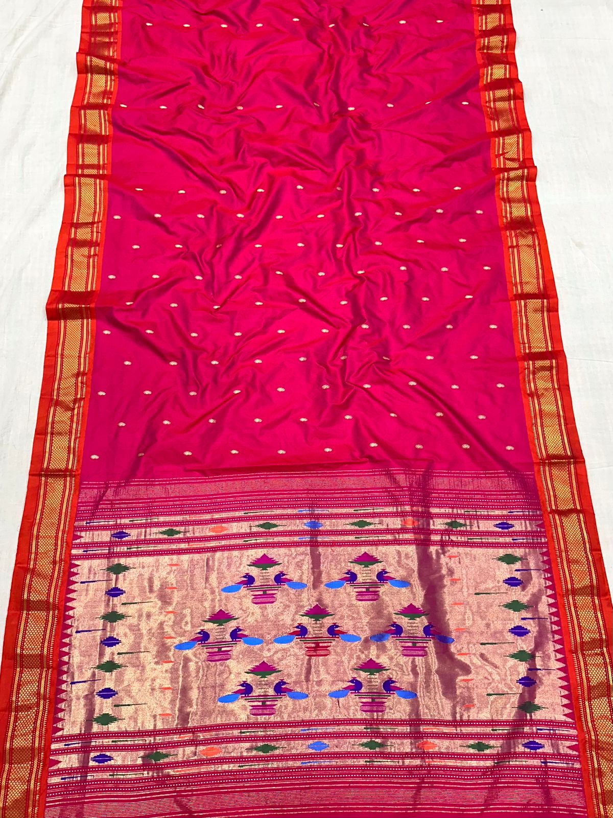 Handloom Double Pallu Paithani Saree