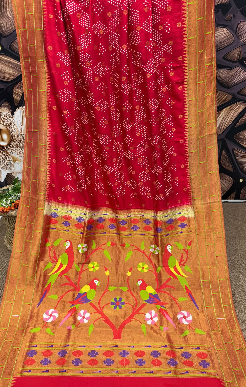 Bandhani Paithani Saree
