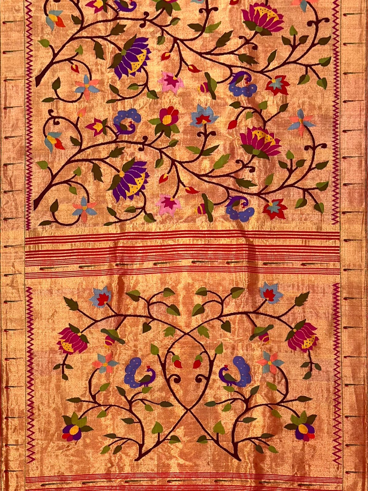 Paithani Tissue All Over Jaal Saree