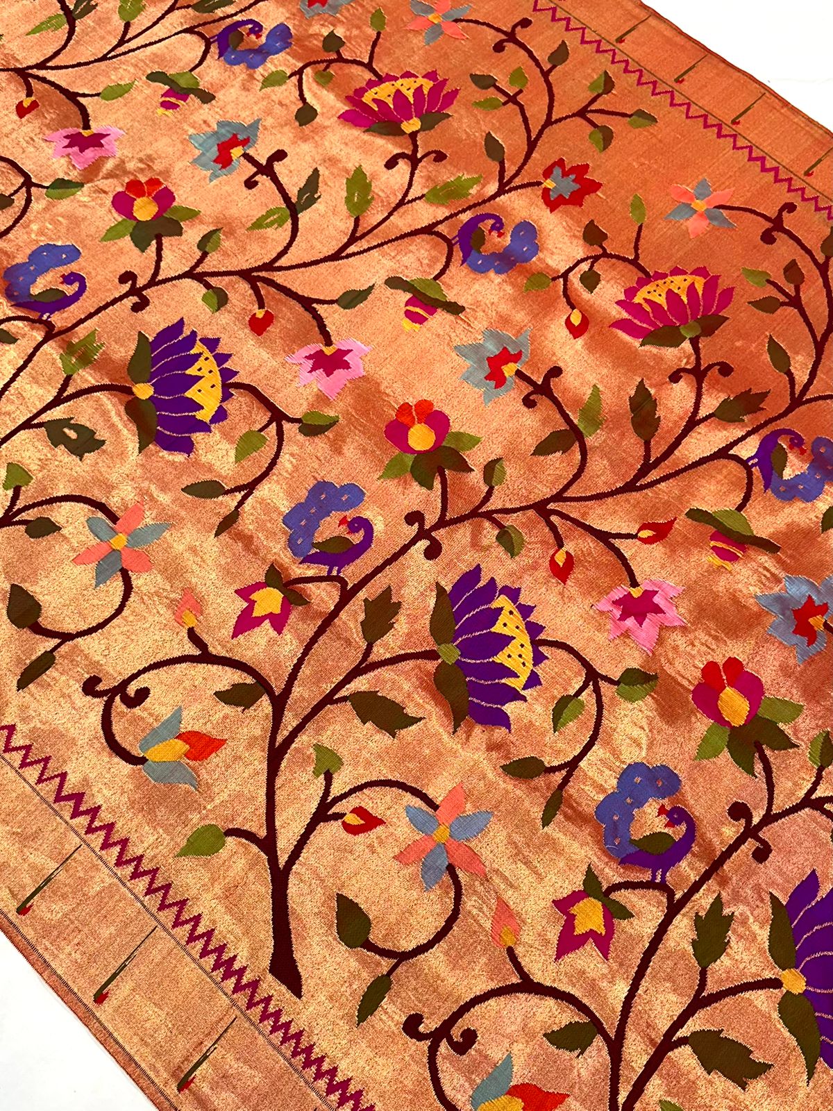 Paithani Tissue All Over Jaal Saree