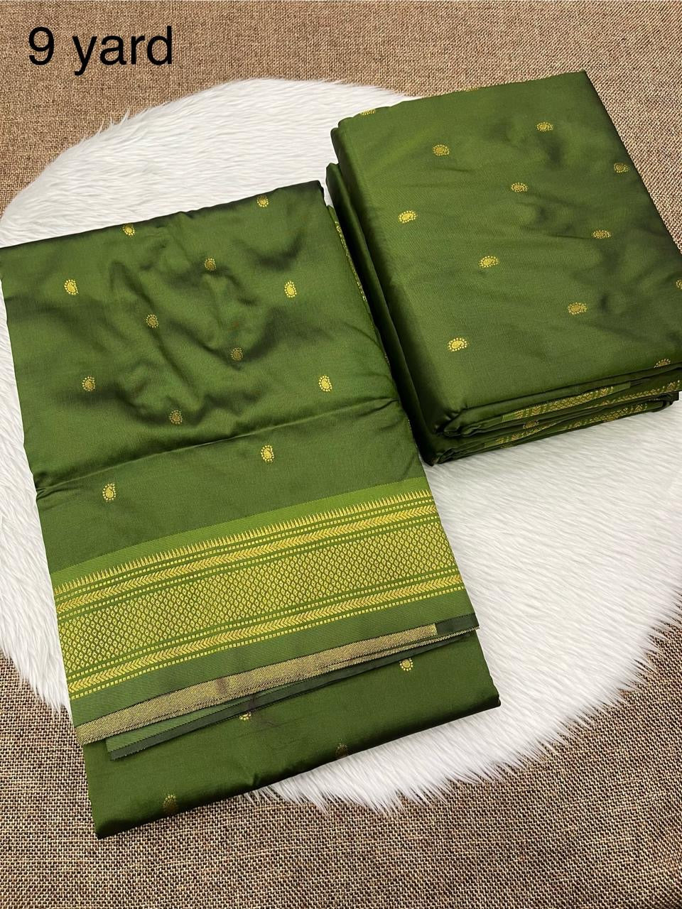 9 yard double pallu saree
