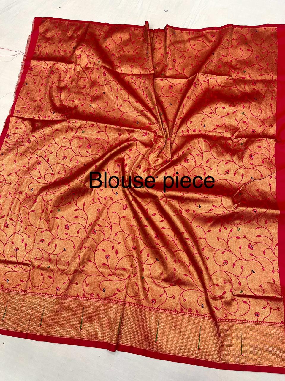 Soft Silk Muniya Paithani Saree