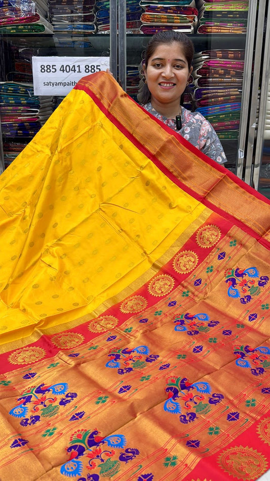 Pure Silk Kadiyal Border Paithani