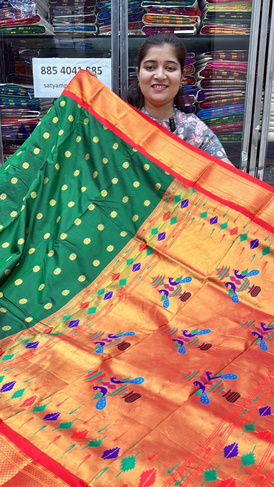 Pure Silk Kadiyal Border Paithani
