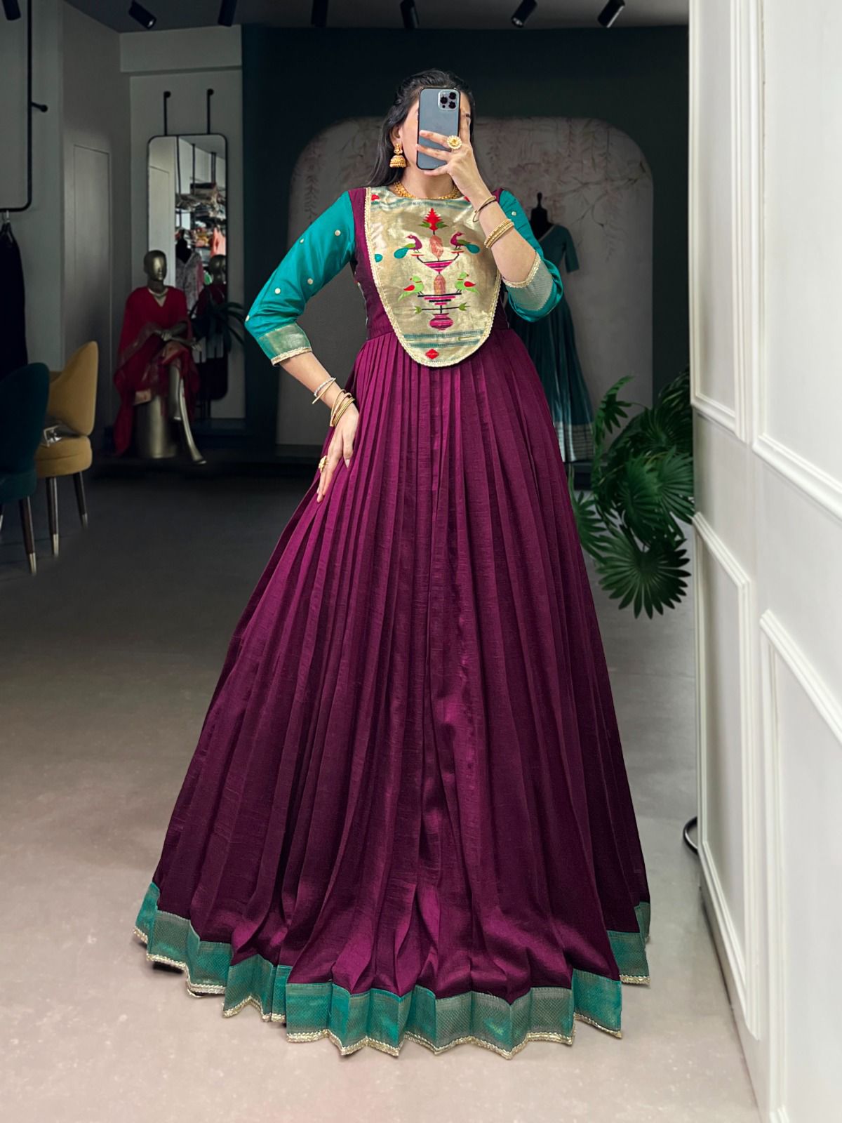 Paithani Long Dress